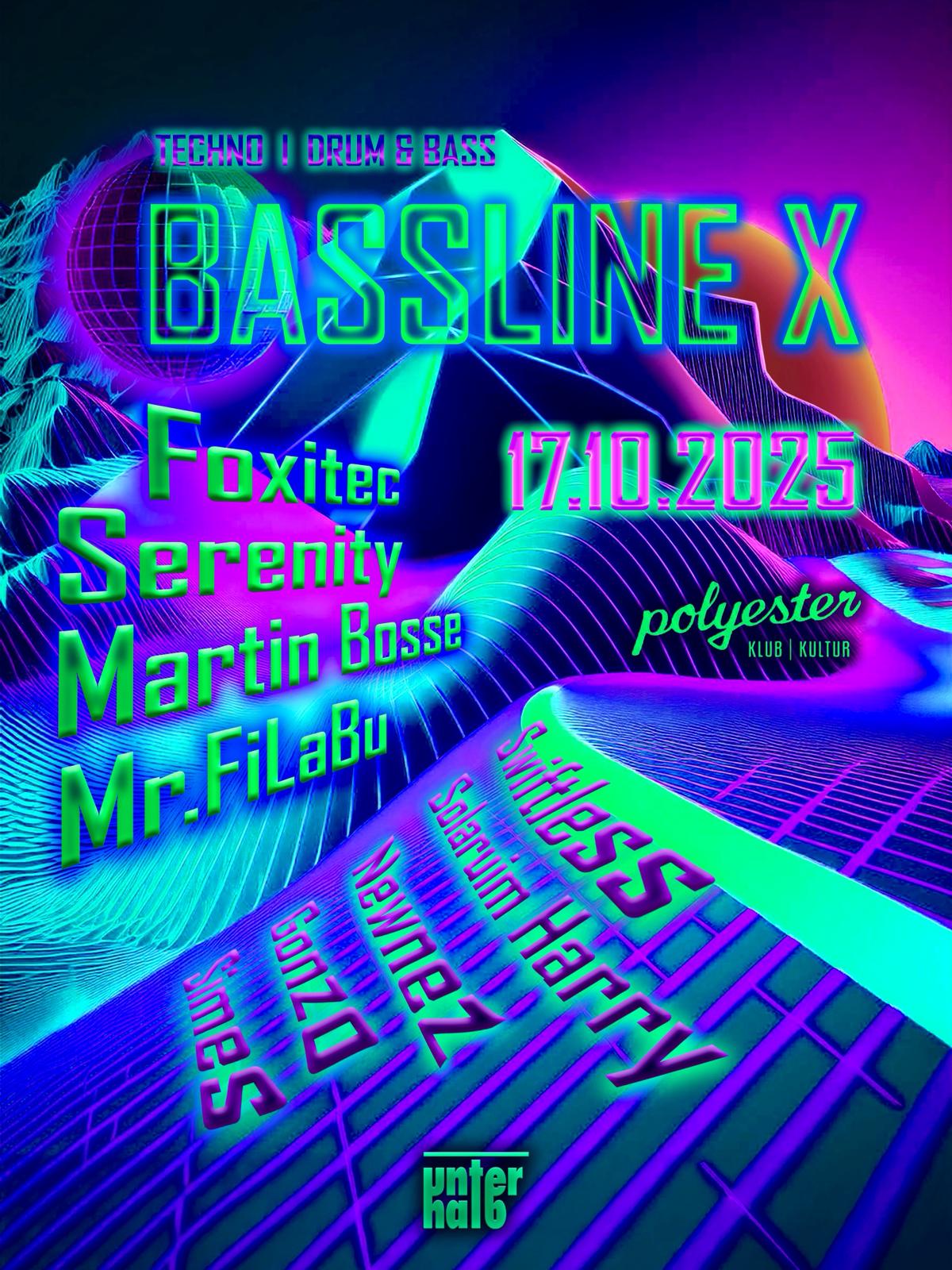 Flyer: Bassline X – 17.10.2025
