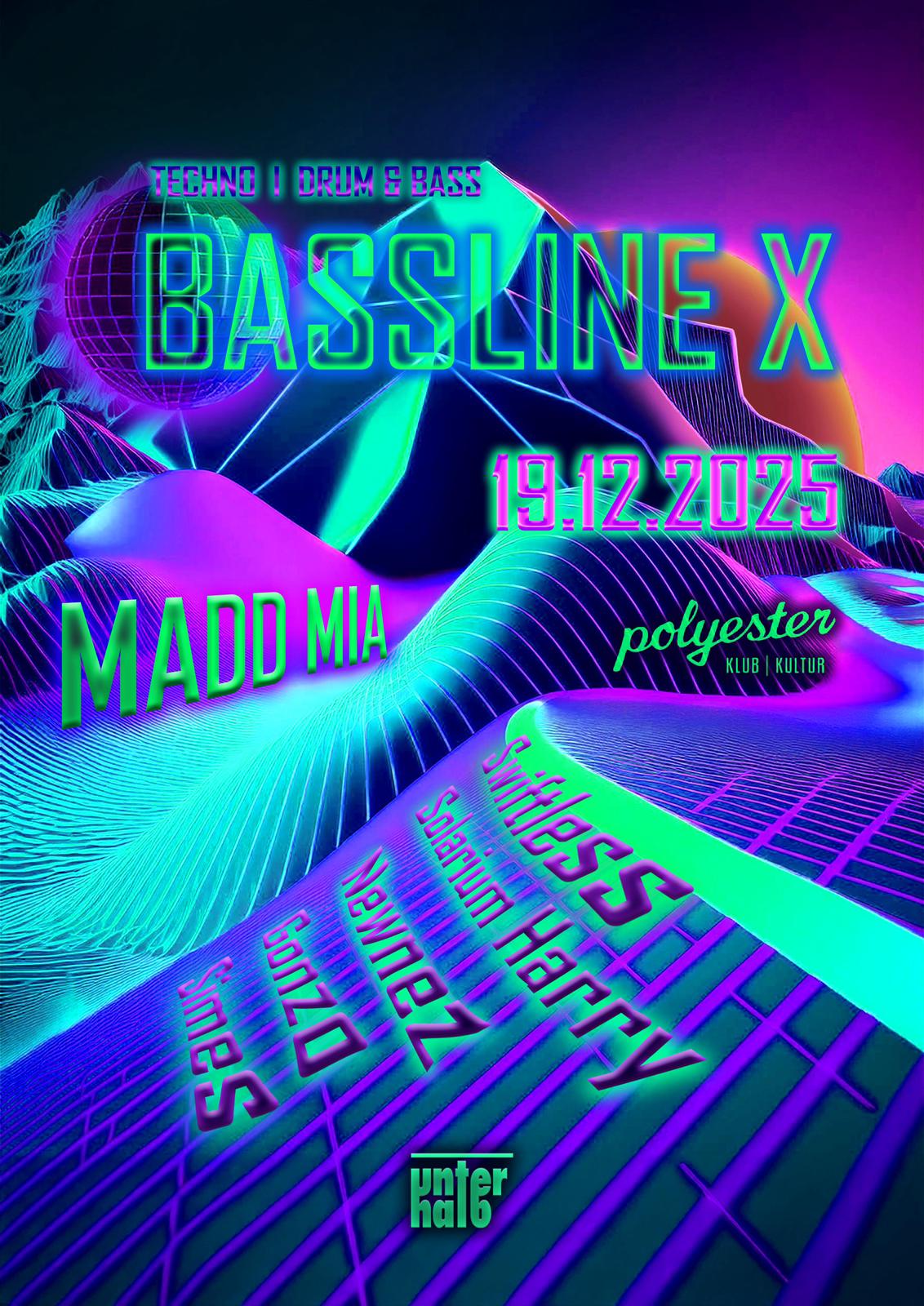 Flyer: Bassline X – 19.12.2025